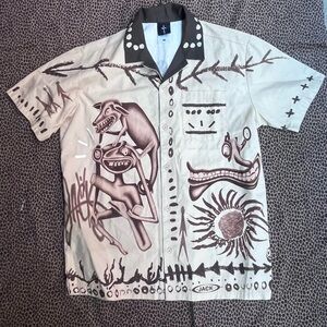 SOLD!! Travis Scott's cactus jack short sleeve button down